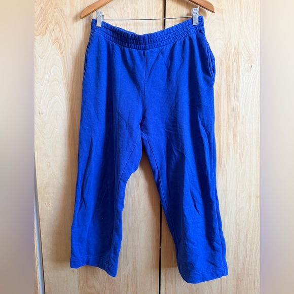 Beaton Linen Pants - Beaton Blue straight leg sweat pants